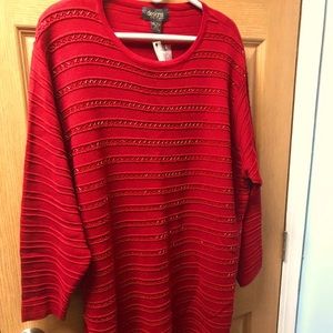 Lane Bryant Embellished Red Sweater 18/20